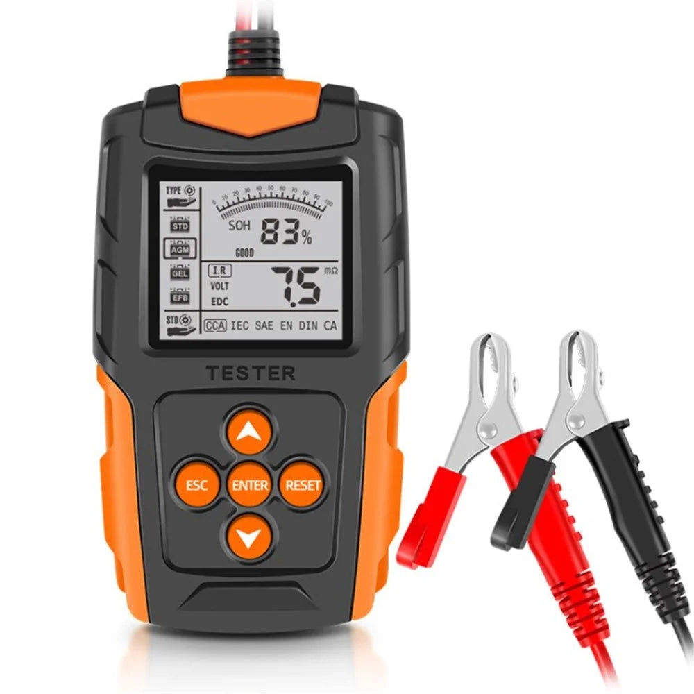 FOXSUR FBT200 12V 24V LCD Car Battery Tester Digital Analyzer Battery Checker for Car Truck Motorcycle SUV Boat - 1