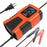 FOXSUR 6V / 12V 2A Car Motorcycle Battery Charger Battery Maintainer 3-Stage Smart Automatic Pulse Repair Charger - Red / US Plug - 1