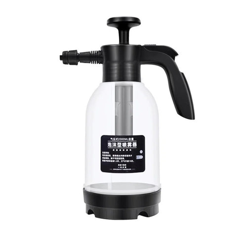 2L Foam Sprayer Foaming Pump Blaster Manual Air Pressure Spray Pot Water Sprayer with 2 Nozzles - Translucent - 1