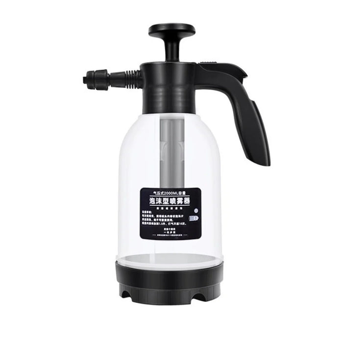 2L Foam Sprayer Foaming Pump Blaster Manual Air Pressure Spray Pot Water Sprayer with 2 Nozzles - Translucent - 1
