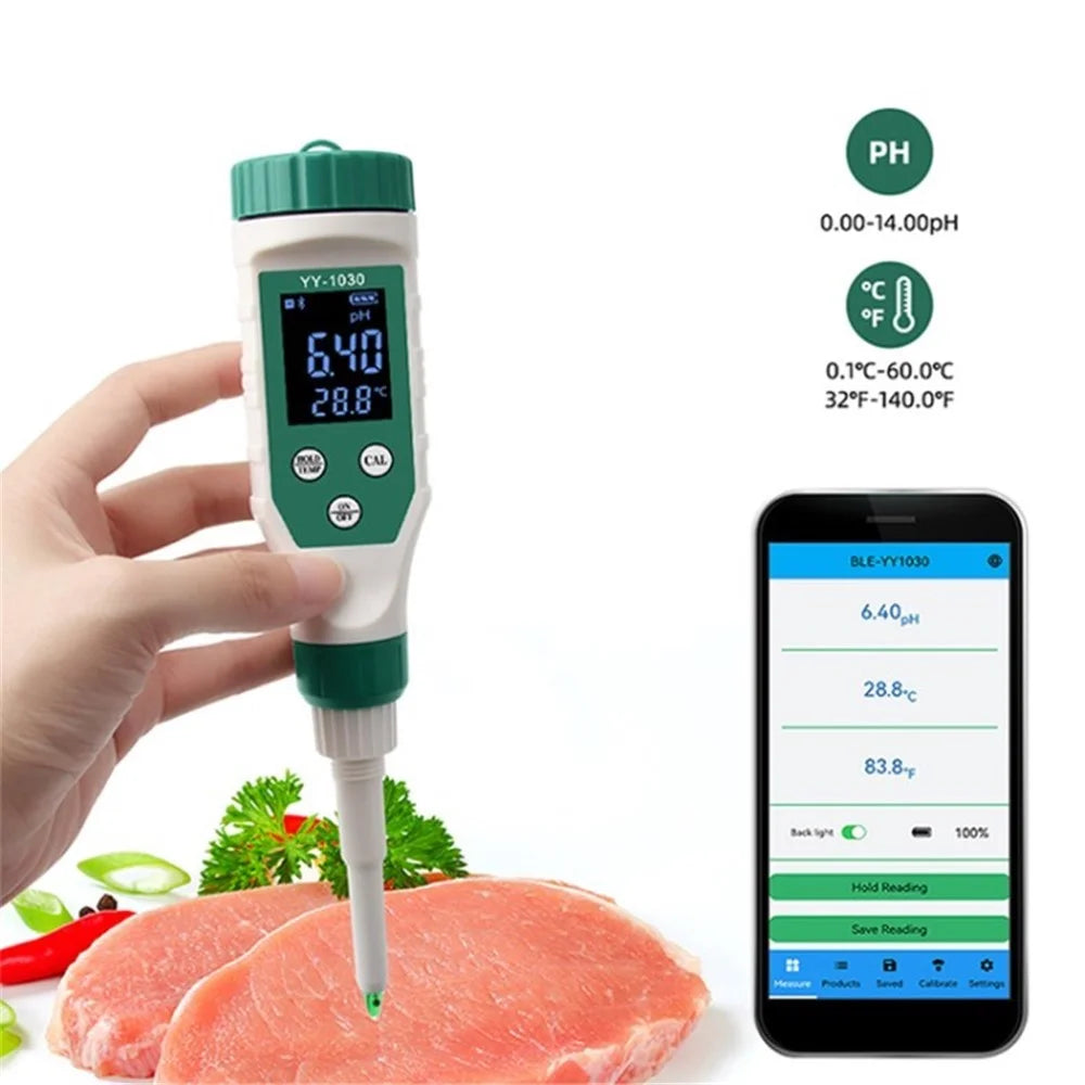Smart Digital Smart Bluetooth-compatible PH Meter PH Tester High Accuracy PH Meter Kit with Backlit LCD Display - YY-1030 - 1