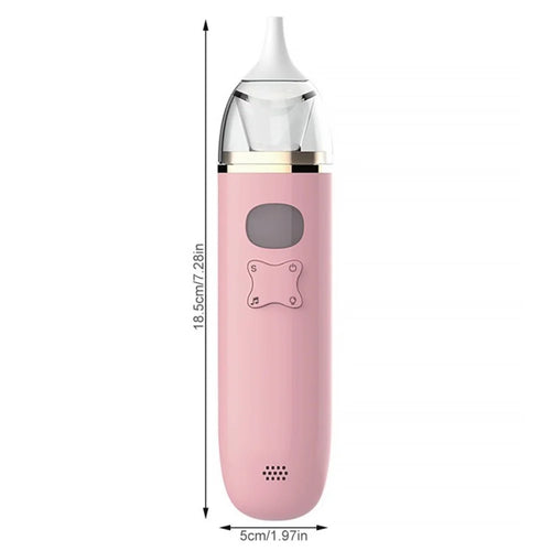 Infant Nasal Aspirator Baby Silicone Electric Nose Aspirator Baby Nose Sucker Automatic Nose Cleaner - Pink - 1