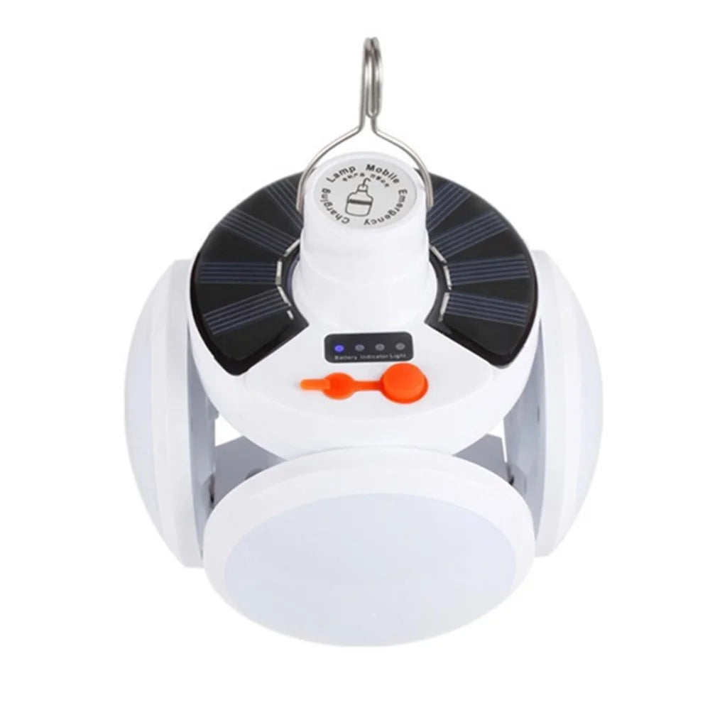 Solar Camping Lantern 2400mAh Rechargeable Tent Lamp Remote Control LED Football Light Portable Survival Light - 1