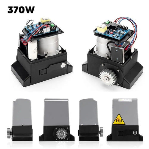 370W / 550W 800-1200kg Electric Automatic Sliding Gate Opener Kit with 2 Remote Controls Infrared Sensor Gate Operator Hardware Kit - 370W - 1