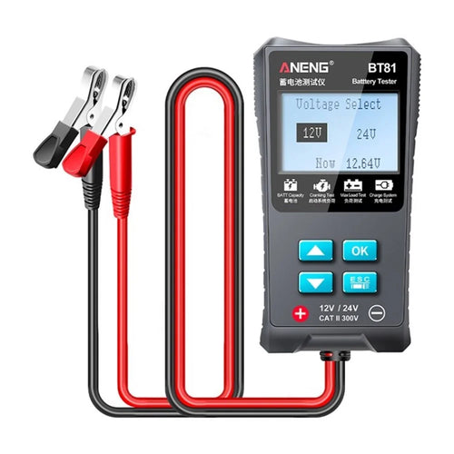 ANENG BT81 12V 24V Portable Car Battery Tester Digital Cranking Charging Circut Battery Analyzer - 1