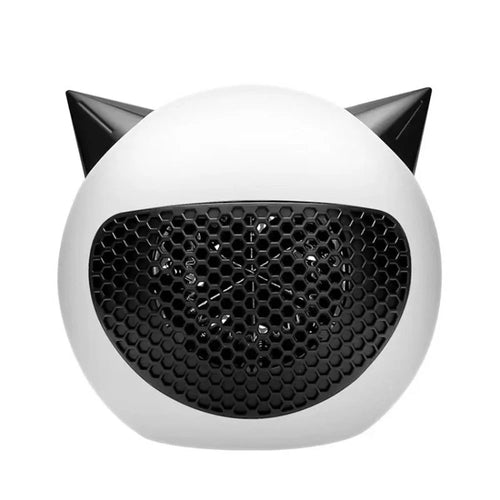 Portable Cute Space Heater Small Mini Desktop Air Heater for Home Bedroom Office Desk - White / US Plug - 1