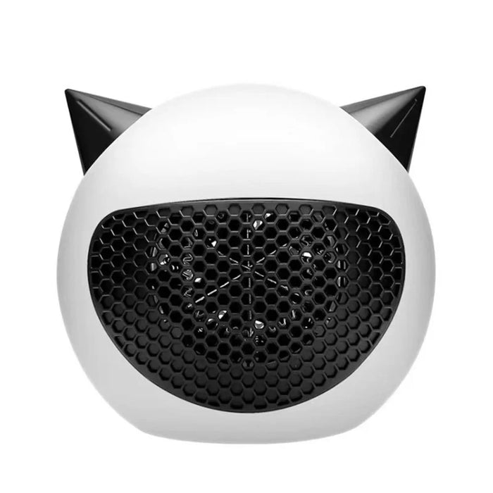 Portable Cute Space Heater Small Mini Desktop Air Heater for Home Bedroom Office Desk - White / US Plug - 1
