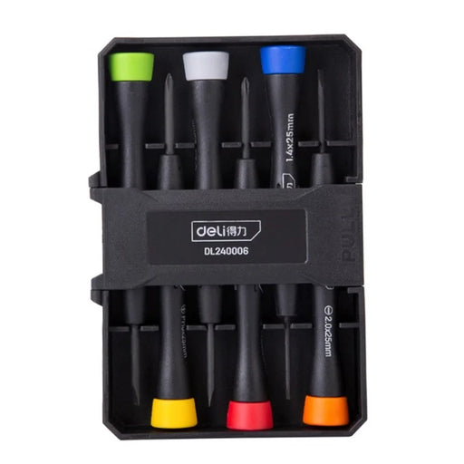 DELI DL240006 6 Pcs Precision Screwdriver Set Repair Tool Kit for Watch and iPhone - 1