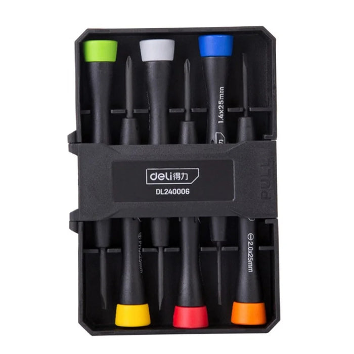 DELI DL240006 6 Pcs Precision Screwdriver Set Repair Tool Kit for Watch and iPhone - 1