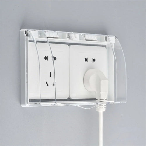 Outlet Cover Self-adhesive Waterproof 86-Type Electric Plug Socket Cover Baby Safety Socket Protector - Transparent - 1