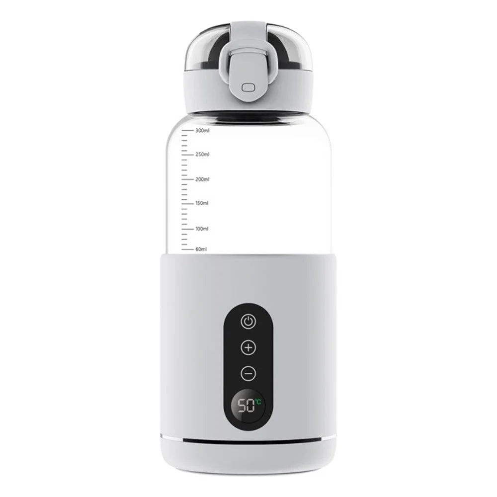 Portable Baby Water Bottle Milk Heating Cup Infant Feeding Rechargeable Electric Milk Warmer - White - 1