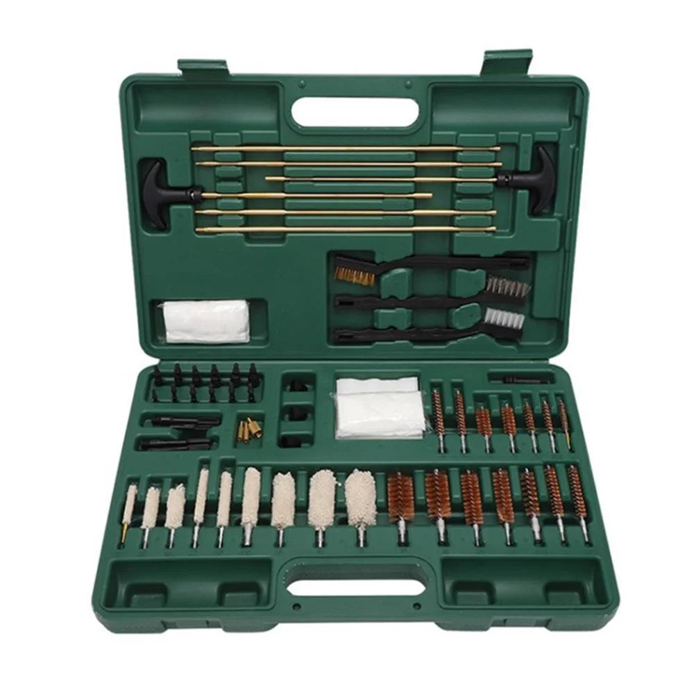 Gun Cleaning Kit Universal Supplies for Hunting Rifle Handgun Shot Gun Cleaning Kit with Case - Plastic+Cloth - 1