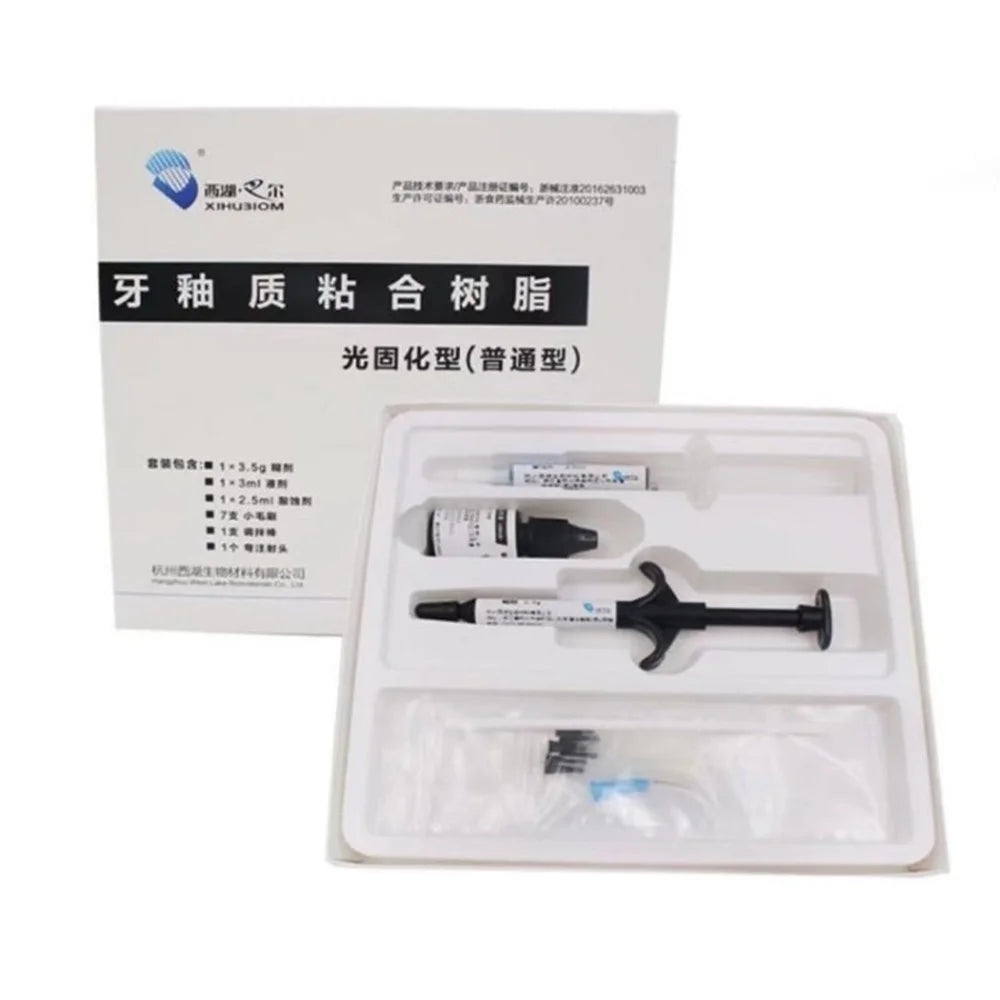 XIHUBIOM 11Pcs Dental Care Kit Light-Cure Paste Adhesive Bonding Kit Tooth Repair - 1