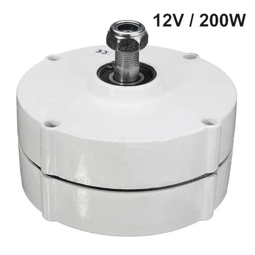 Permanent Magnet Generator 12V / 24V 100W / 200W High Efficiency 3-Phase Electric AC Alternator - 200W / 12V - 1