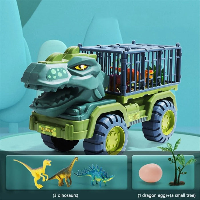 Dinosaur Transforming Engineering Truck Car Toy Set for Kids Gift - Style A - 1