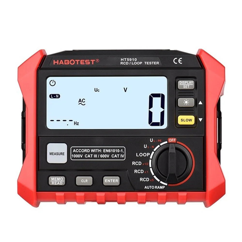 HABOTEST HT5910 Leakage Switch Tester Accurately Measures Digital Resistance Meter RCD / Loop Tester - 1