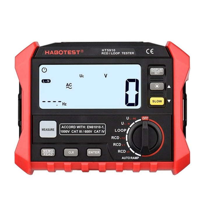 HABOTEST HT5910 Leakage Switch Tester Accurately Measures Digital Resistance Meter RCD / Loop Tester - 1