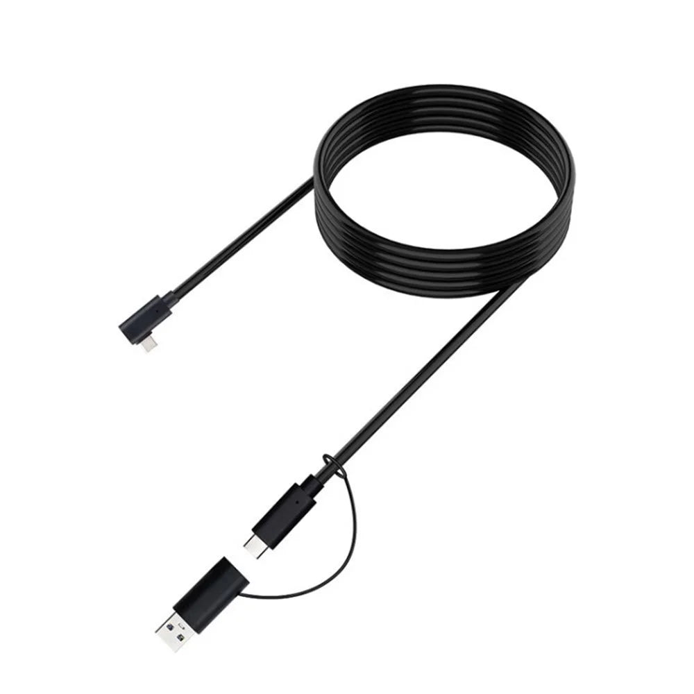 HIBLOKS 5m Link Cable High Speed Data Transfer Charging Cord VR Accessories for Oculus Quest 2 Pico 4 VR Headset - Black - 1