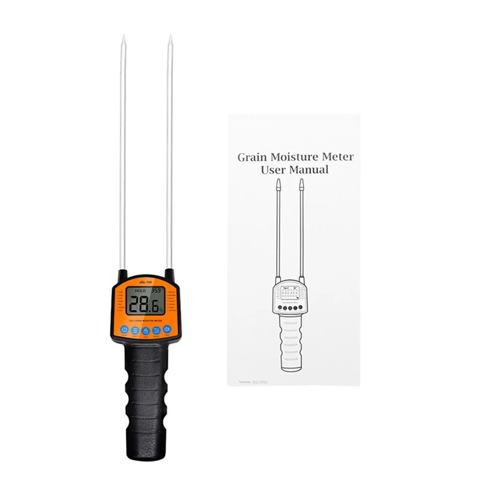 JGL-188 Digital Grain Moisture Meter Corn Wheat Rice Bean Peanut Sorghum Hygrometer Humidity Tester Tool (No FDA Certification, BPA Free) - 1
