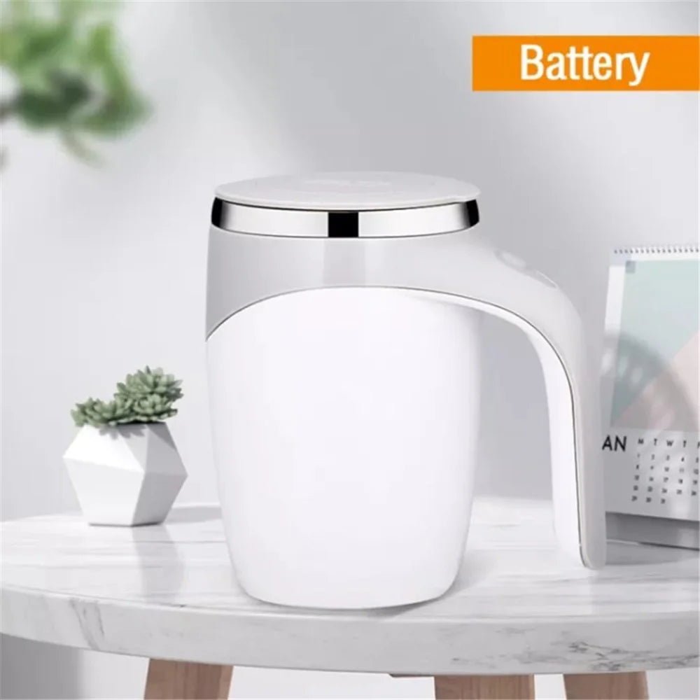 Automatic Self Stirring Mug Rechargeable Coffee Tea Mixing Cup (BPA Free, No FDA) - White - 1