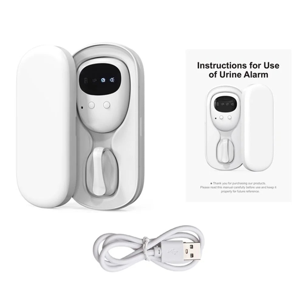 Rechargeable Wireless Bedwetting Alarm Sensor Strong Vibration Monitor for Kids Boys Girls - White - 1