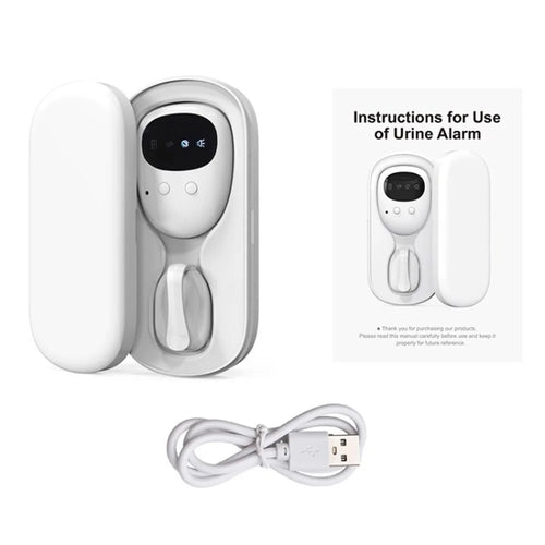 Rechargeable Wireless Bedwetting Alarm Sensor Strong Vibration Monitor for Kids Boys Girls - White - 1