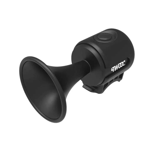 TWOOC Electric Bicycle Horn 120dB Loud Bike Bell with Elastic Straps and Anti-slip Pad - Black - 1