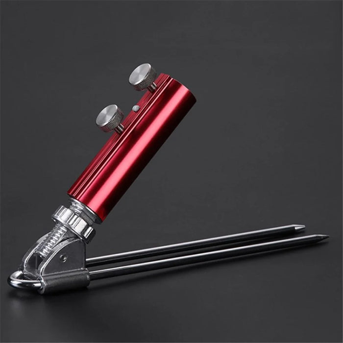 Stainless Steel Fishing Rod Holder Deck Mount Adjustable Fish Pole Support Rack Bracket - Red - 1