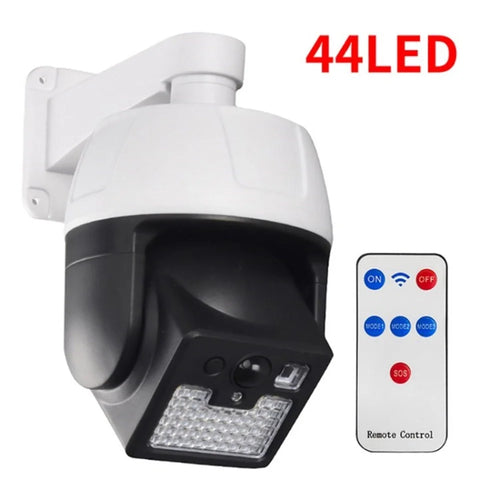 Solar Fake Security Camera LED Light Motion Sensor Outdoor Garden Yard Lamp - 44-LED - 1