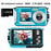 HD368 Underwater Camera Full HD 2.7K 48MP 16X Digital Zoom Dual Screen Waterproof Digital Camera for Snorkelling - Red - 7