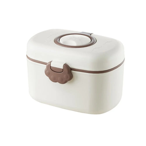 Baby Milk Power Container Non-Spill Formula Storage Pot Container Portable Formula Dispenser (BPA-Free, NO FDA Certification), Size: S / 12x9.5x7.5cm - White - 1