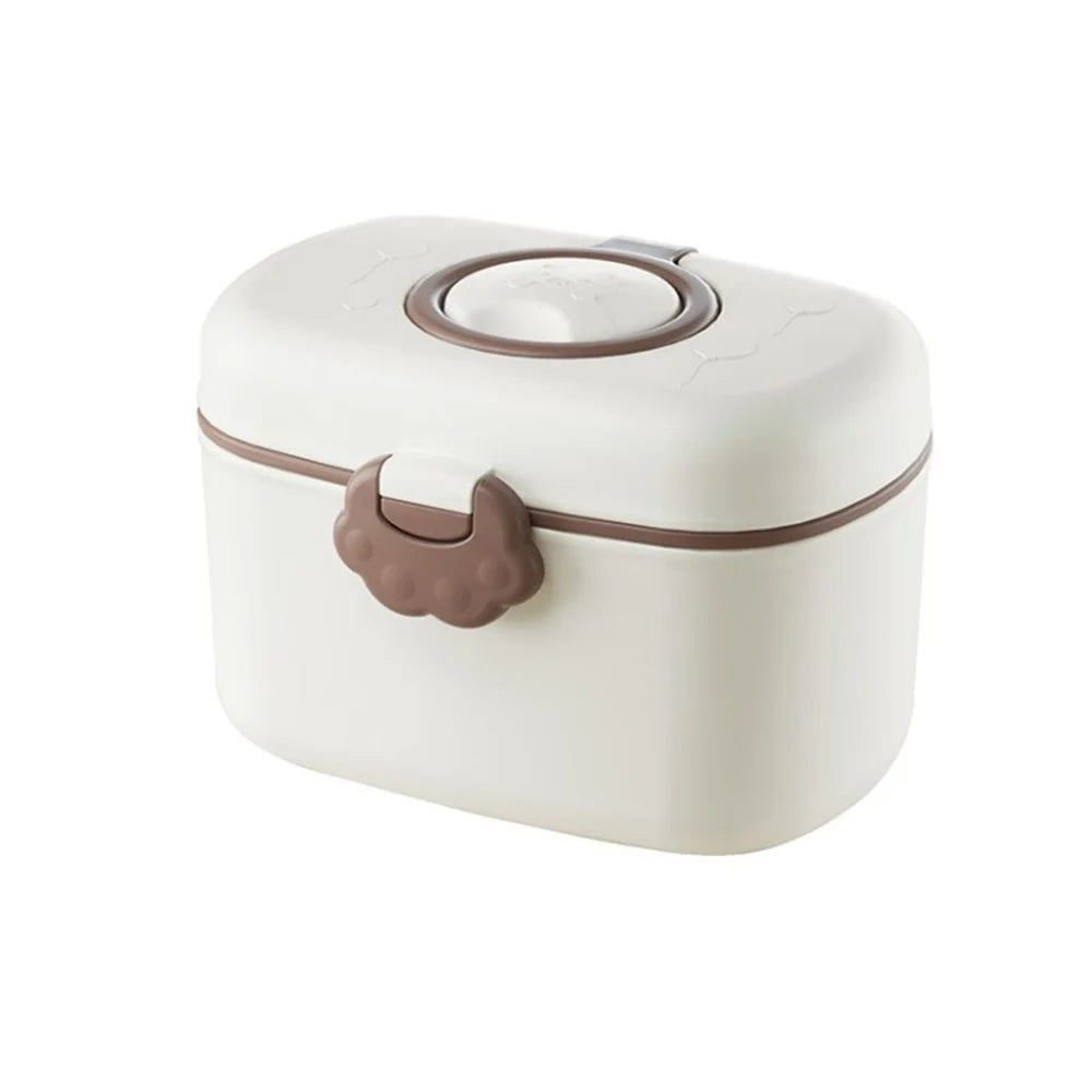 Baby Milk Power Container Non-Spill Formula Storage Pot Container Portable Formula Dispenser (BPA-Free, NO FDA Certification), Size: S / 12x9.5x7.5cm - White - 1