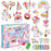 K8012 DIY Gem Keychains 5D Diamond Painting Kit Gem Art Supplies Gem Star Cake Rainbow Keychains for Kids Gift - 1