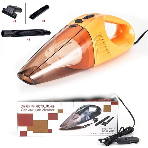 Portable Handheld Vacuum Strong Suction Car Vacuum Cleaner for Homes / Offices - Wired / Orange - 1