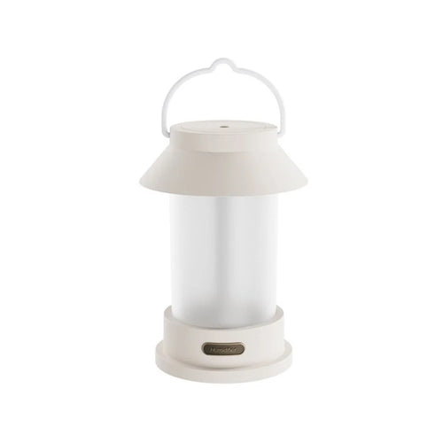 Mini Humidifier Portable Rechargeable Retro Camping Light Humidifier for Home, Office and Outdoor - White - 1