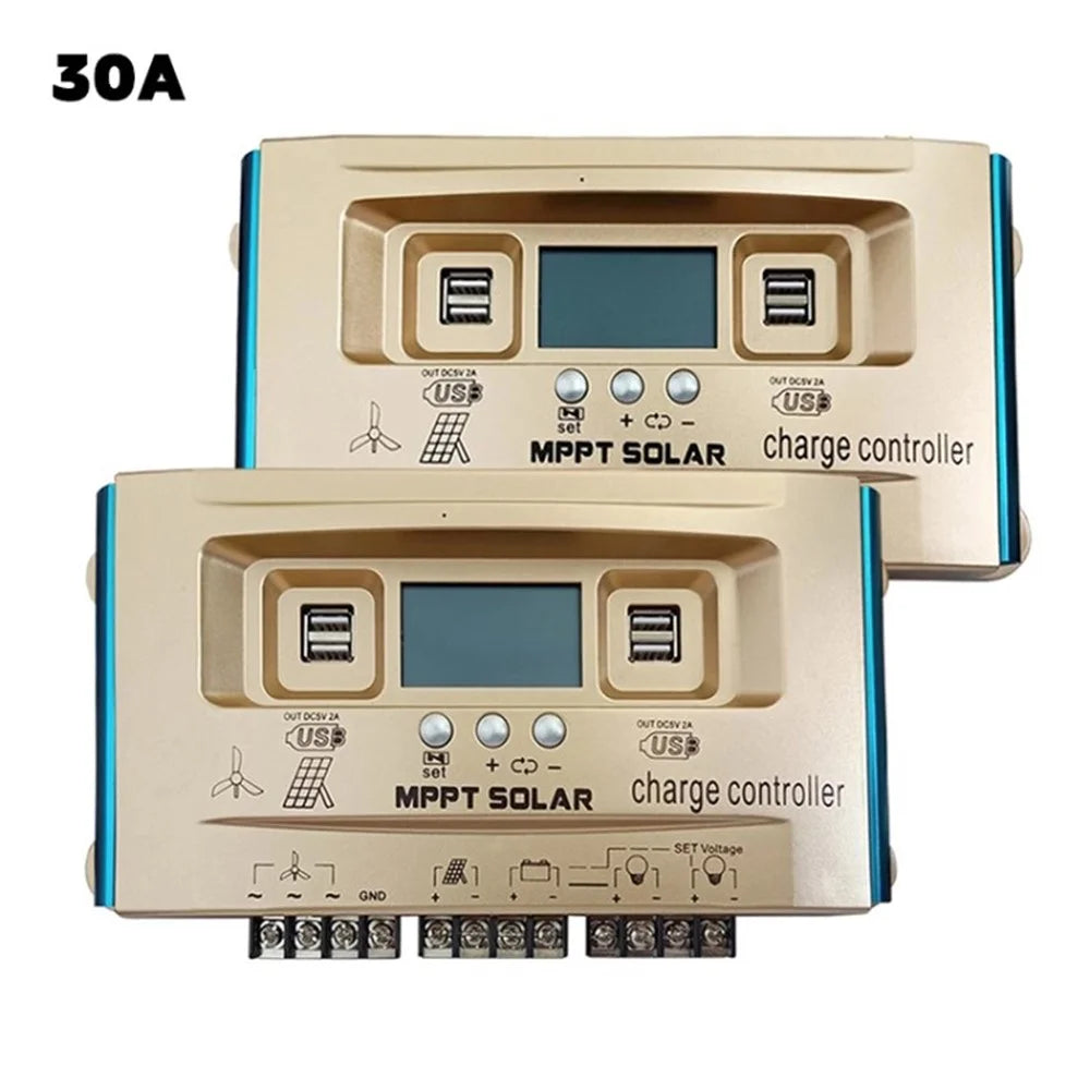 Wind Solar Hybrid Controller 12V24V36V48V60V MPPT Battery Charging Regulator - 30A - 1