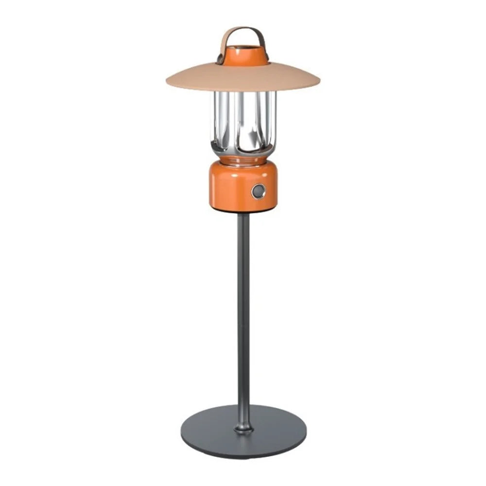 Retro Outdoor Camping Lamp Portable Tent Light Portable Flashlight with Bracket - Orange - 1