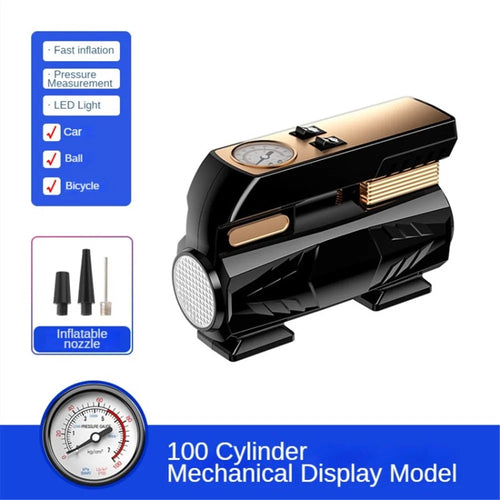 Car Air Compressor 12V Portable Electric Car Tire Inflator Pump - Mechanical Display - 1