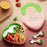 Cartoon Strawberry Baby Weaning Supplies Feeding Set Silicone Divided Plate Set (BPA-Free, NO FDA Certification) - Pink - 1