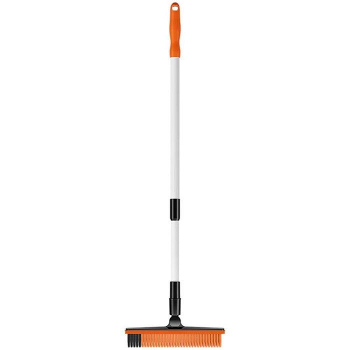 Bathroom Kitchen Floor Scrub Brush 2 in 1 Floor Tile Cleaning Brush with Long Handle - Orange - 1