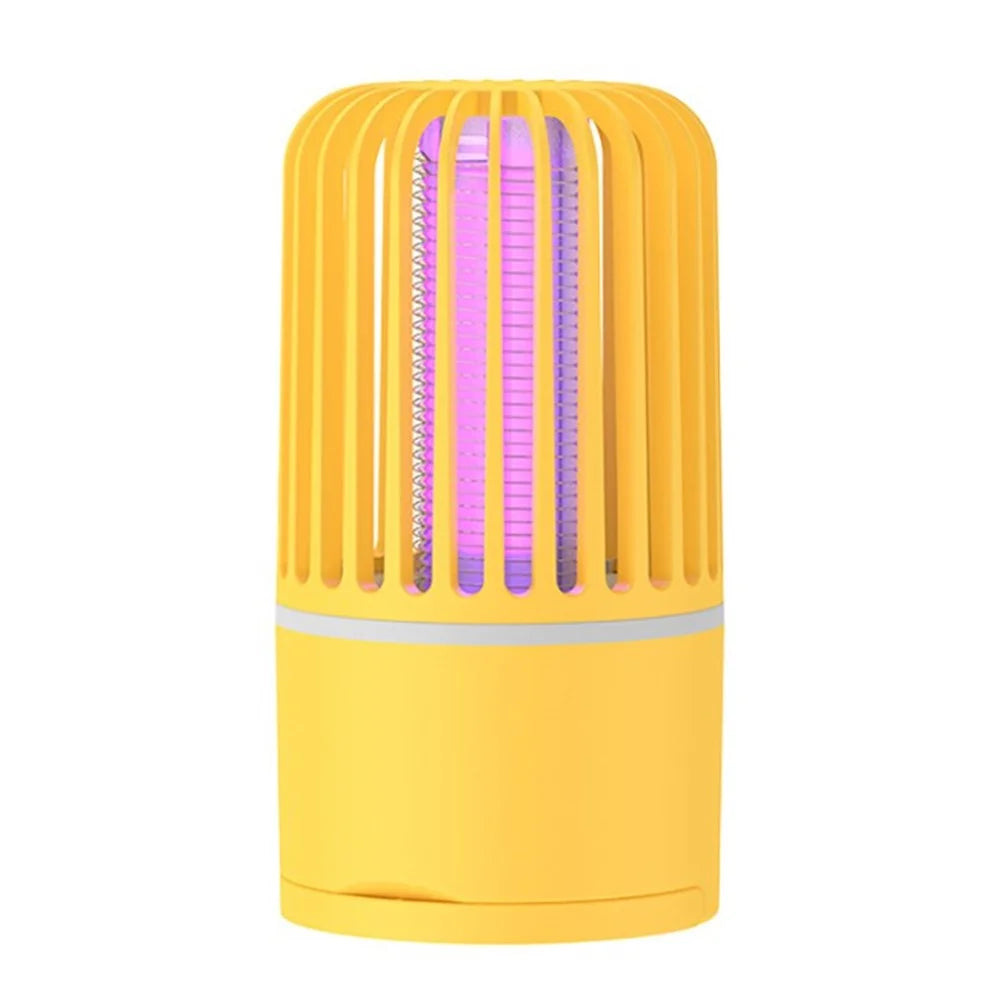 Electric Mosquito Light Lamp USB Rechargeable Outdoor Indoor Electric Insect Bug Zapper - Yellow - 1