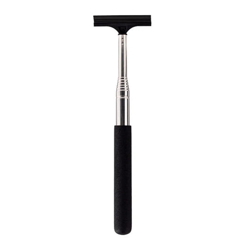 Portable Retractable Car Rearview Mirror Wiper Water Remover Cleaning Tool - Black - 1