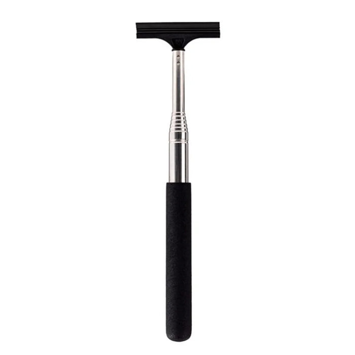 Portable Retractable Car Rearview Mirror Wiper Water Remover Cleaning Tool - Black - 1