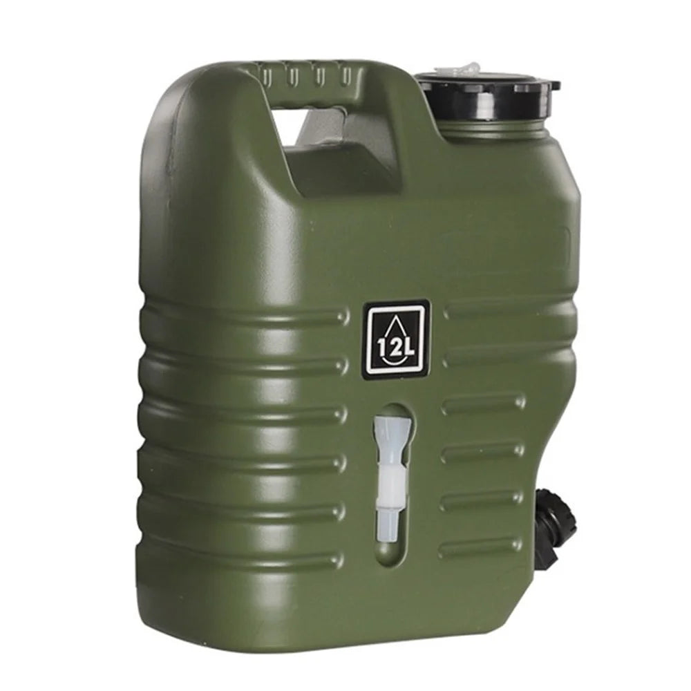 Outdoor Camping Water Storage Container with Faucet Portable Water Bucket Jug - 12L - 1