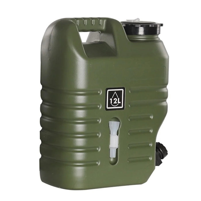 Outdoor Camping Water Storage Container with Faucet Portable Water Bucket Jug - 12L - 1