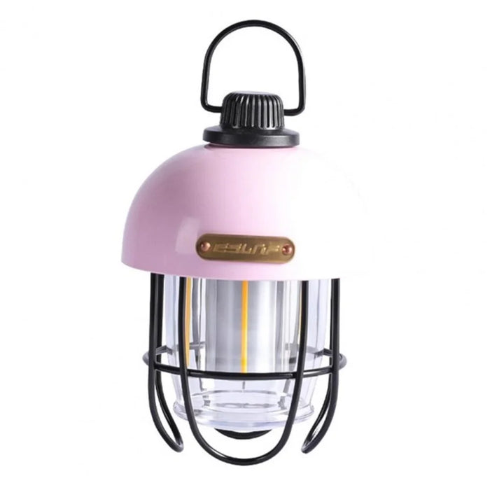 ESLNF USB Camping Light Retro LED Emergency Tent Lamp Campsite Lantern Outdoor Camping Hiking Fishing Night Light - Pink - 1
