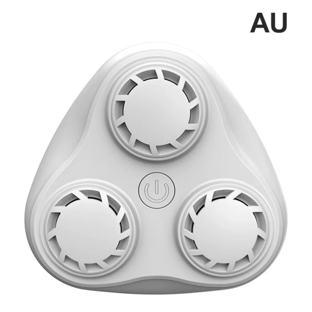 Electronic Rat Repellent 3-Horn Ultrasonic Mouse Pest Control Repeller - White / AU Plug - 1