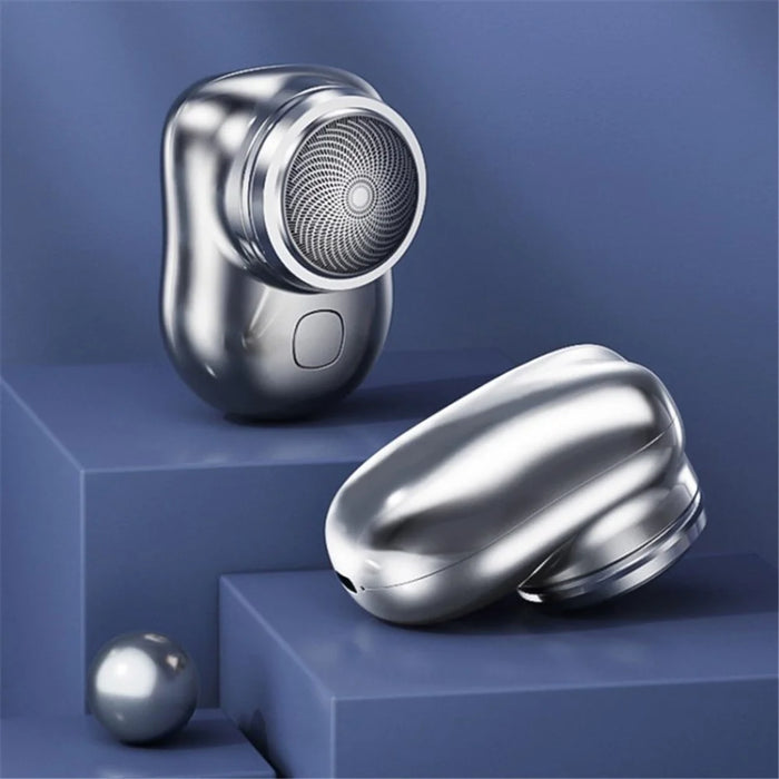P10 Mini Electric Shaver Portable Travel Beard Razor - Silver - 1