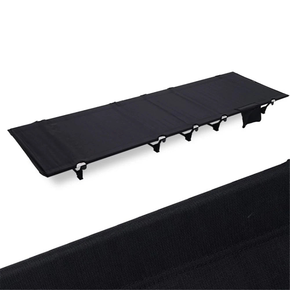 Camping Cot Sleeping Cot Portable Folding Bed for Camping Outdoor Travel - Black - 1