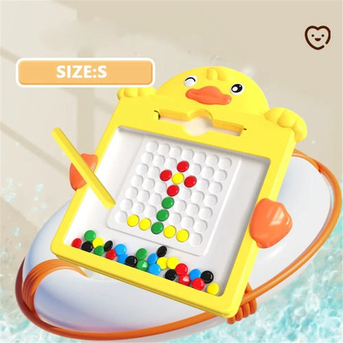 Cartoon Duck Magnetic Drawing Board Magnetic Dot Art Doodle Board for Boys Girls Gift - Size S - 1